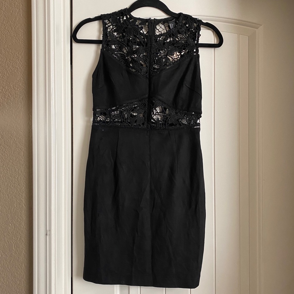 Forever 21 black lace suede dress small
